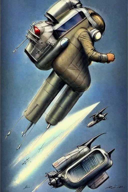 Prompt: ( ( ( ( ( 1 9 5 0 s retro future jet pack. muted colors. ) ) ) ) ) by jean - baptiste monge!!!!!!!!!!!!!!!!!!!!!!!!!!!!!!