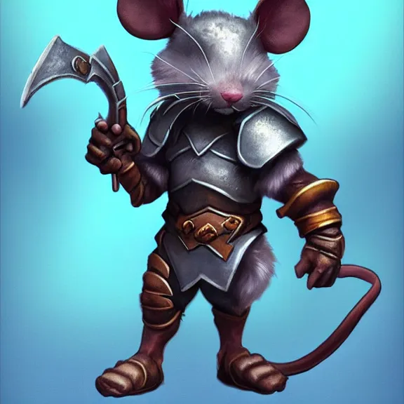 Image similar to warrior mouse with armor grabbing floating crystal, RPG Portrait, trending on Artstation, Pose Study, ultra detailed, award winning