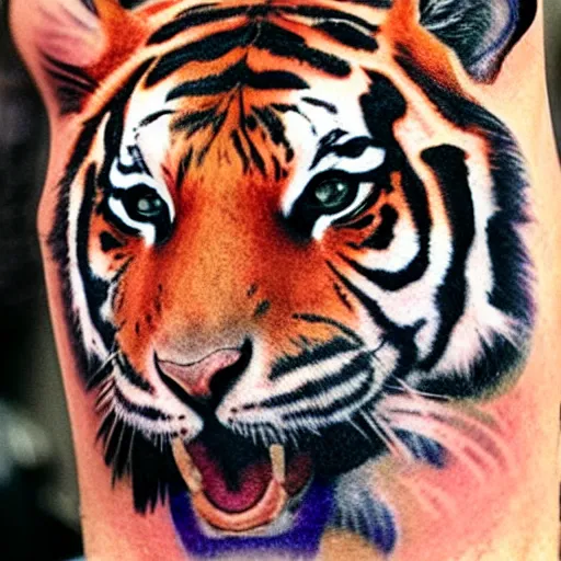 Image similar to head of a tiger tattoo