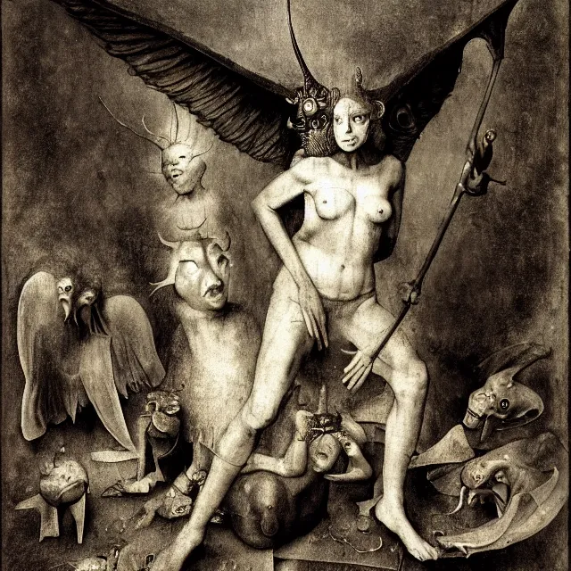 Prompt: photo of the devil by hieronymus bosch, joel peter witkin, annie liebovitz. gustave dore, octane render, 8 k uhd