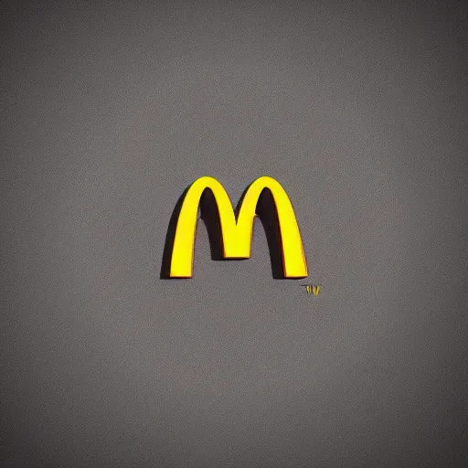 Image similar to eyebrows in the shape of the McDonalds logo, photorealistic, detailed