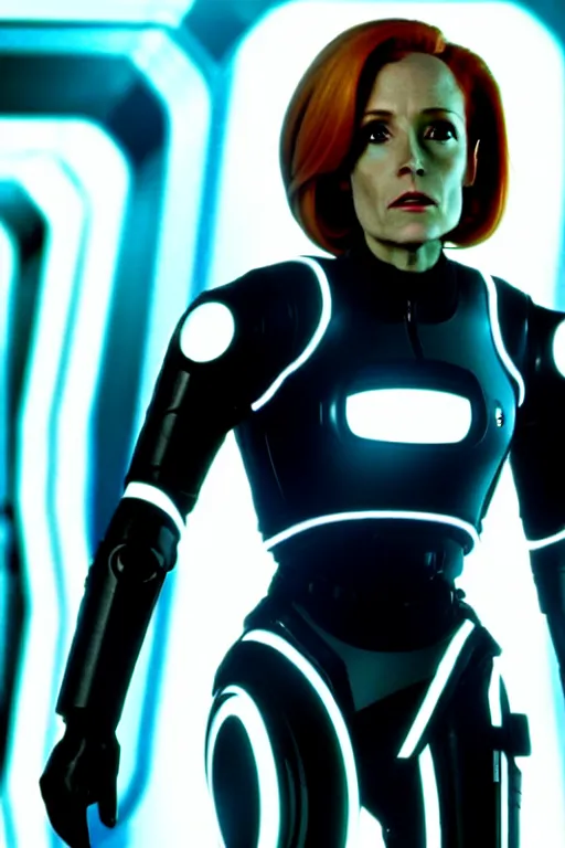 Image similar to dana scully in tron : legacy, tron : evolution