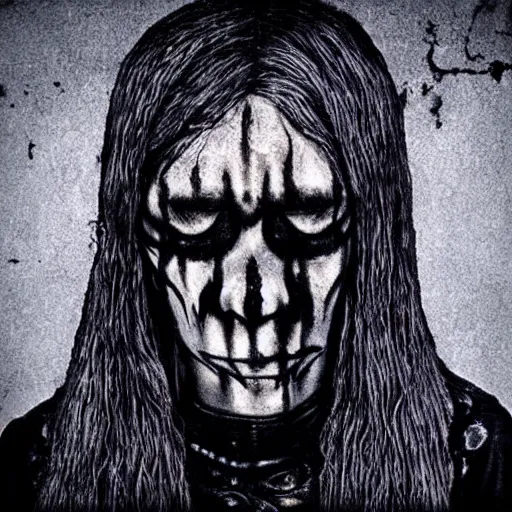 Image similar to sad black metal musician emoji