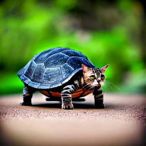 Image similar to a cat - turtle - hybrid, animal photography