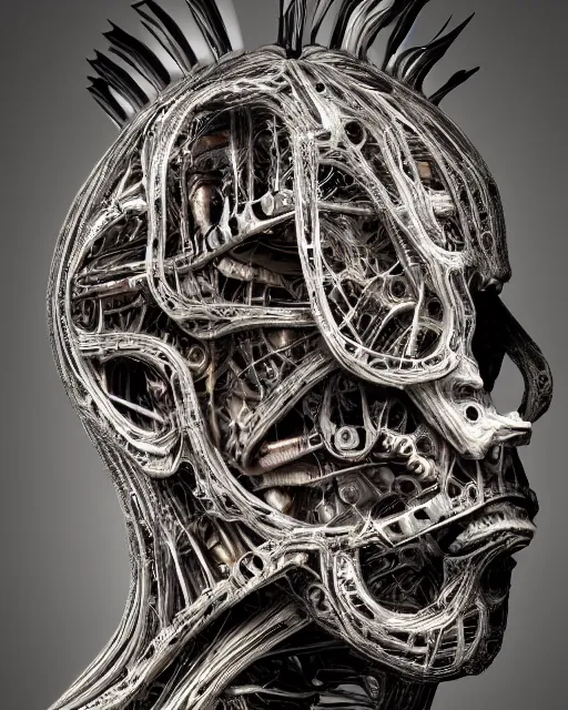 Image similar to balenciaga by hr giger, biomechanical, 4 k, hyper detailed