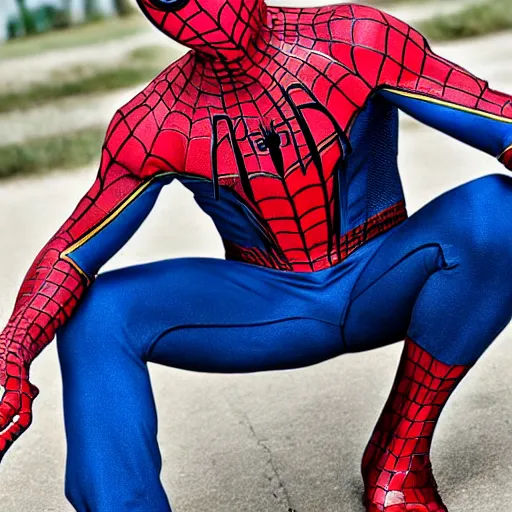 Image similar to spiderman wearing cowboy jacket