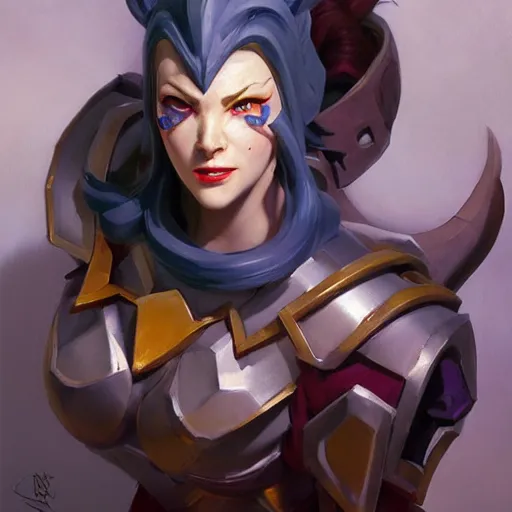 Image similar to greg manchess portrait painting of partially armored jinx from league of legends as overwatch character, medium shot, asymmetrical, profile picture, organic painting, sunny day, matte painting, bold shapes, hard edges, street art, trending on artstation, by huang guangjian, gil elvgren, ruan jia, greg rutkowski, gaston bussiere