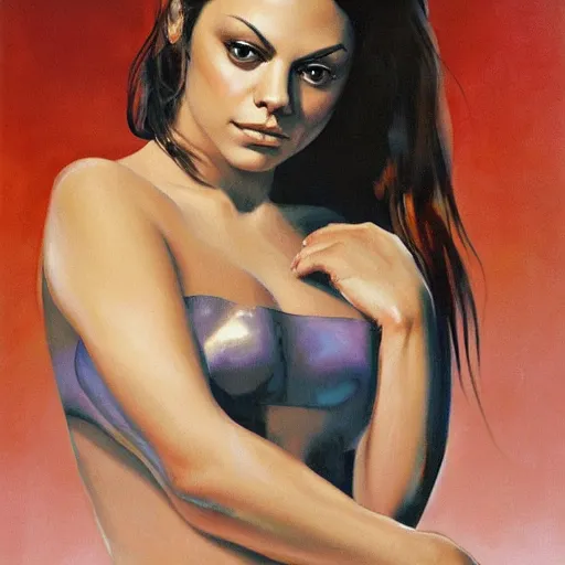 Prompt: mila kunis painted by boris vallejo