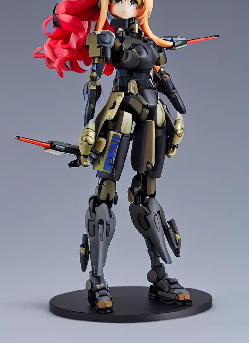 Image similar to toy design,cyber mecha Armor, portrait of the action figure of a girl, girls frontline style, anime figma figure, studio photo, flight squadron insignia, realistic military gear, 70mm lens,