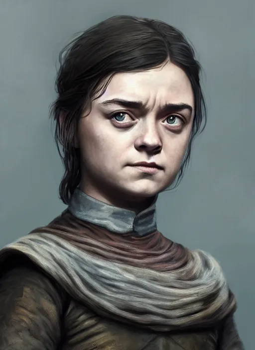 Image similar to arya stark, game of thrones, super highly detailed, professional digital painting, concept art, smooth, sharp focus, no blur, no dof, extreme illustration, unreal engine 5, photorealism, hd quality, 8 k resolution, cinema 4 d, 3 d, beautiful, cinematic, art by artgerm and greg rutkowski and alphonse mucha and loish and wlop