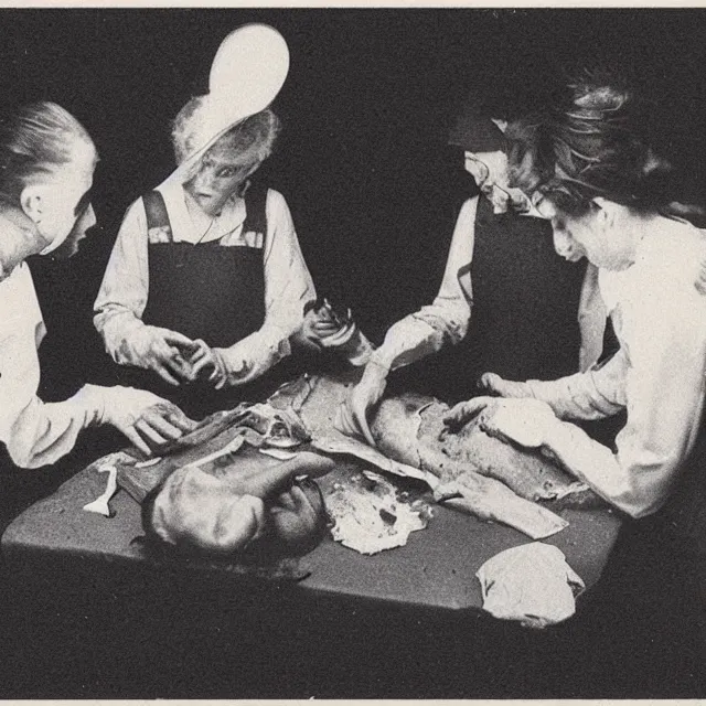 Prompt: psychic dissection, vintage photograph, award-winning