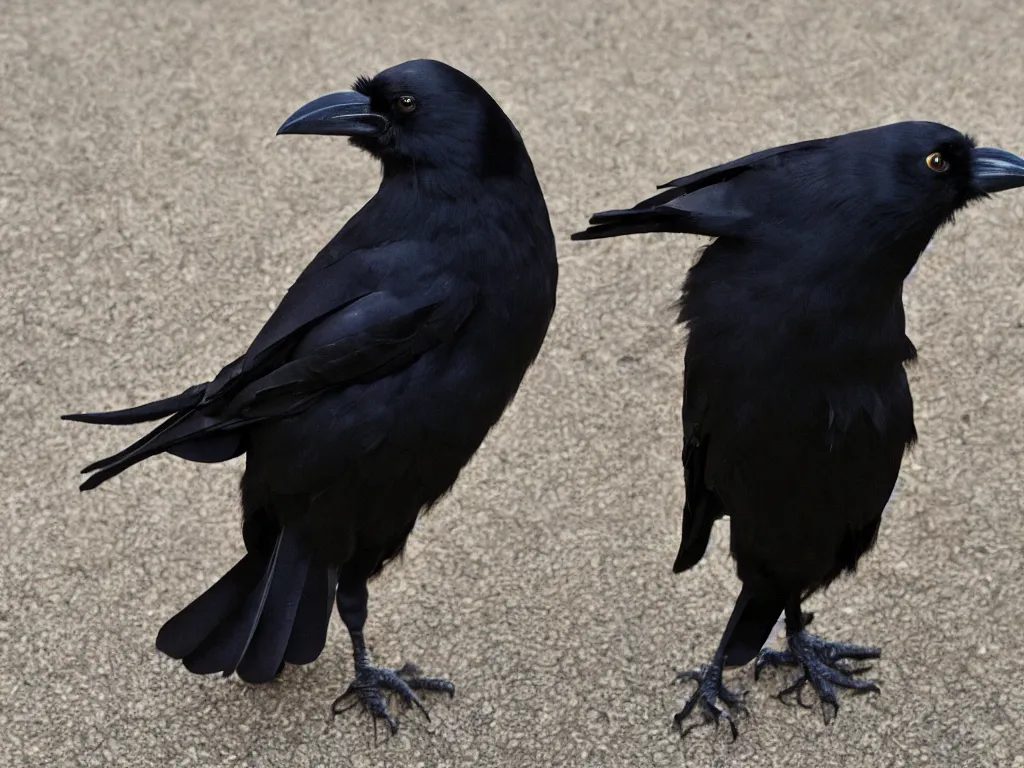 Image similar to a crow that looks like a stuffed animal