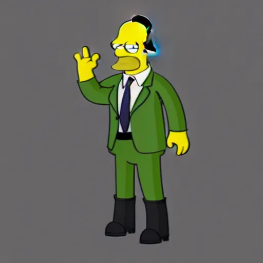 Prompt: Homer Simpson as agent smith in the matrix from artstation