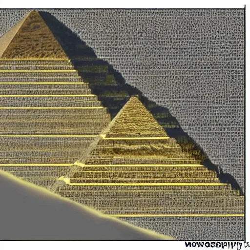 Image similar to serpinsky fractal as the great pyramids of giza