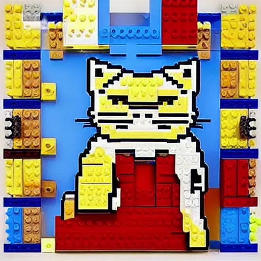 Image similar to cat lego