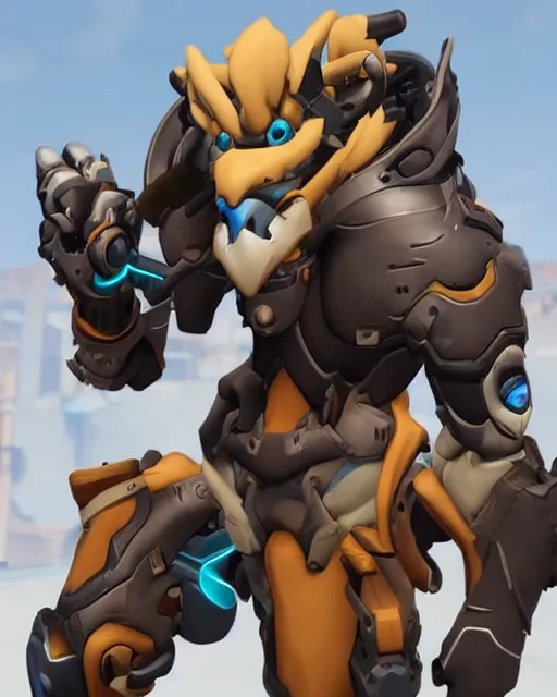 Image similar to wolf anthropomorphic playable hero character in overwatch