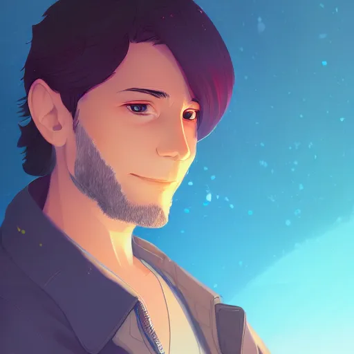 Prompt: james sawyer ford from lost, island background, ambient lighting, 4k, anime key visual, lois van baarle, ilya kuvshinov, rossdraws, artstation