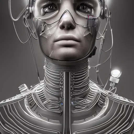 Prompt: ultra realist and ultra intricate detailed photograph of a futuristic surgeon, doctor, medicine, healthcare, technology, innovation, bright modern style, artstation, unreal render, depth of field, ambient lighting, award winning, stunning,