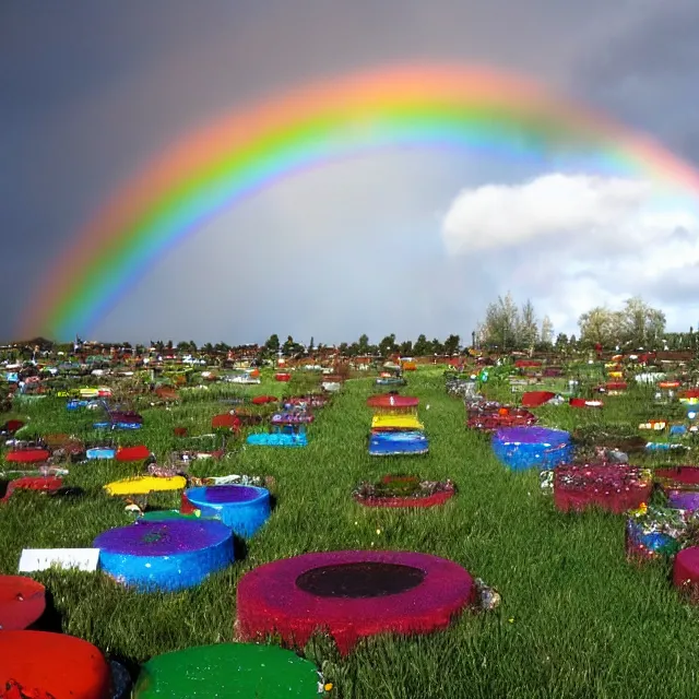 Image similar to rainbow graveyard