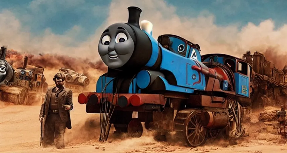 Image similar to Thomas the Tank Engine in MAD MAX: FURY ROAD