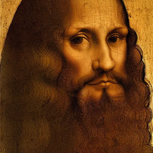 Image similar to a self - portrait by leonardo da vinci