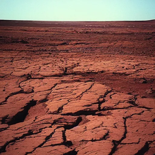 Image similar to “ mars landscape, details photograph very high quality color, 3 5 mm lens looking to horizon ”