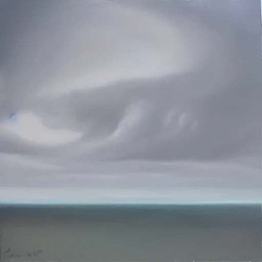 Image similar to “a big storm is coming oil on canvas”