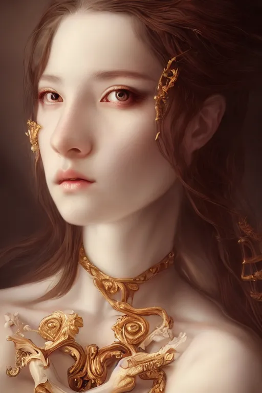 Image similar to a masterpiece ultrarealistic ultradetailed portrait of a very beautiful necromancer girl, baroque renaissance. medium shot, intricate, elegant, by sakimichan, artgerm, wlop, porcelain skin. global illumination, vfx