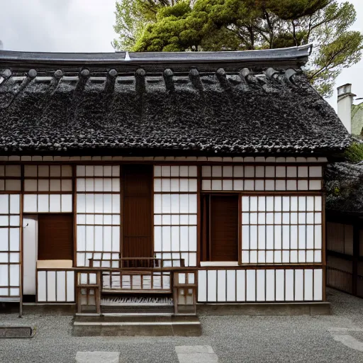 Prompt: photo of a historic Japanese house in Paris