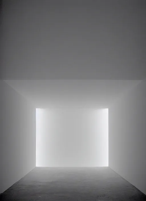 Image similar to a photograph of a james turrell projection piece inside a minimalist concrete room, 3 5 mm, color film camera, pentax