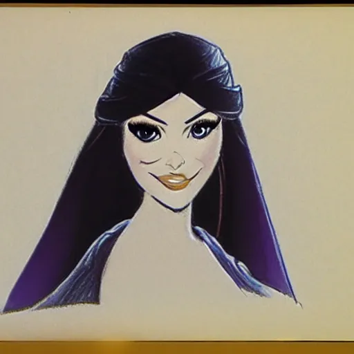 Image similar to milt kahl sketch of victoria justice as princess padme from star wars episode 3