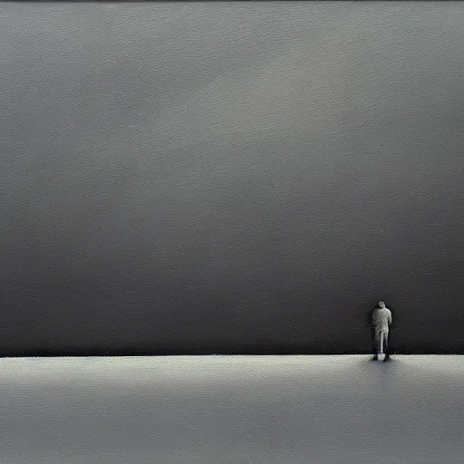 Prompt: loneliness, no people, modern painting