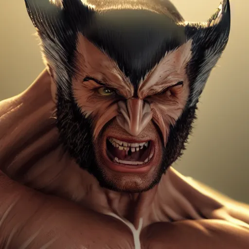 Prompt: Wolverine,muscle extremely detailed, fantastic details full face, mouth, trending on artstation, pixiv, cgsociety, hyperdetailed Unreal Engine, optimization 4k 8k ultra HD, WLOP