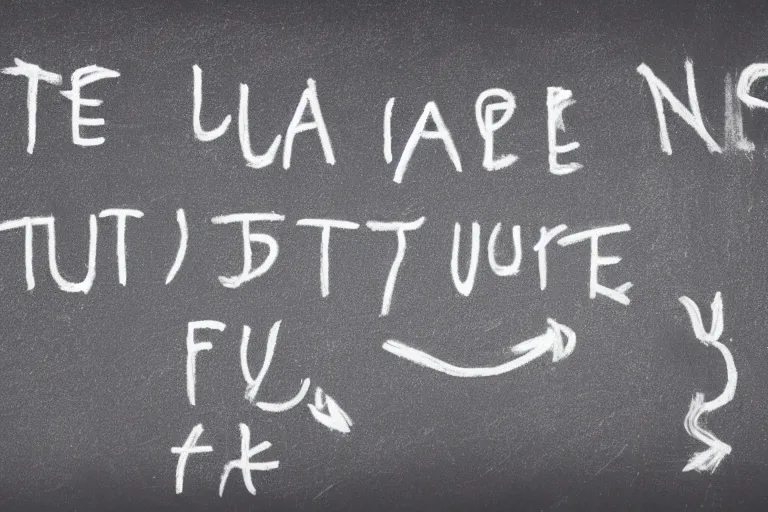 Image similar to The language of the future written on the blackboard