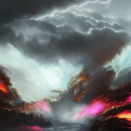 Image similar to explosive storm, fantasy art, concept art, ultra detail