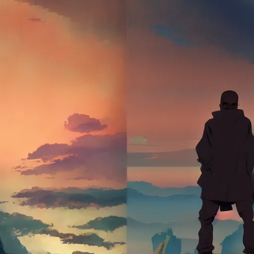 Image similar to Kanye West by Makoto Shinkai