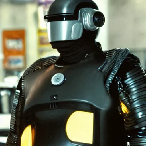 Image similar to Guy Fieri as Robocop, cinematic, Eastman 5384 film