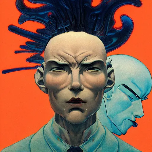 Image similar to prompt : soviet doomer portrait soft light painted by james jean and katsuhiro otomo and erik jones, inspired by akira anime, smooth face feature, intricate oil painting, high detail illustration, sharp high detail, manga and anime 1 9 9 9