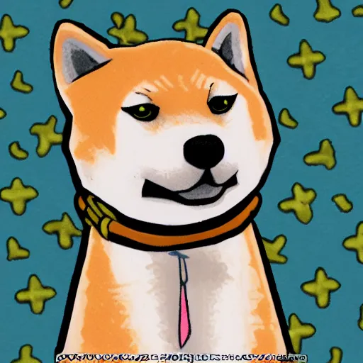 Prompt: a shiba inu in hatoful boyfriend