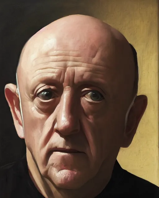 Image similar to jonathan banks as mike ehrmantraut, cinematic lighting, renaissance portrait, oil painting