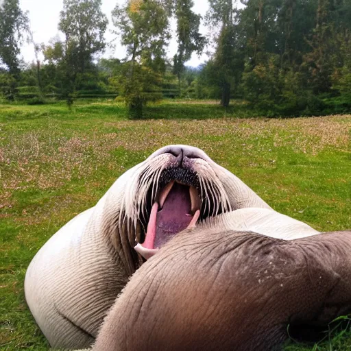 Image similar to freya the walrus enjoying heaven