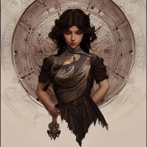 Image similar to an instrument, d & d, fantasy, intricate, elegant, symmetrical face, highly detailed, digital painting, artstation, concept art, smooth, sharp focus, illustration, art by artgerm and greg rutkowski and alphonse mucha