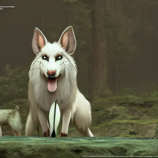 Image similar to princess mononoke rendered in redshift, ILM