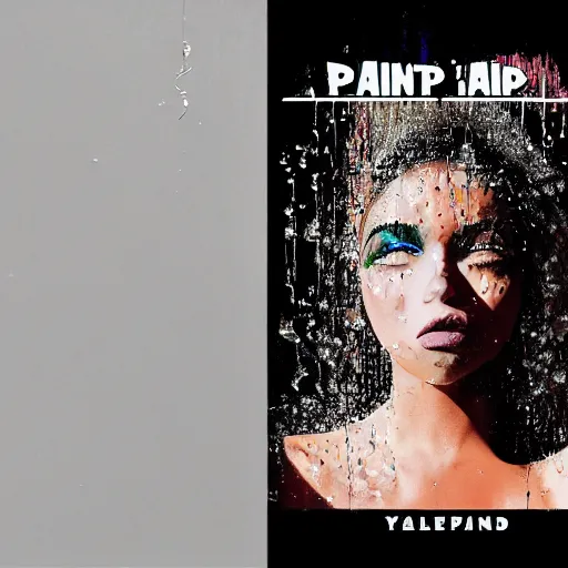 Image similar to paint dripping diamonds, styled as an album cover art