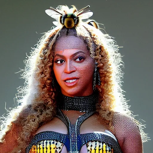 Prompt: beyonce as a honey bee