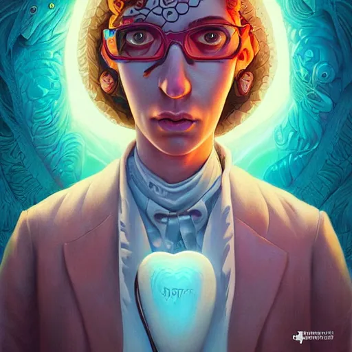 Image similar to Lofi Lovecraft Lovecraftian portrait Pixar style by Tristan Eaton Stanley Artgerm and Tom Bagshaw