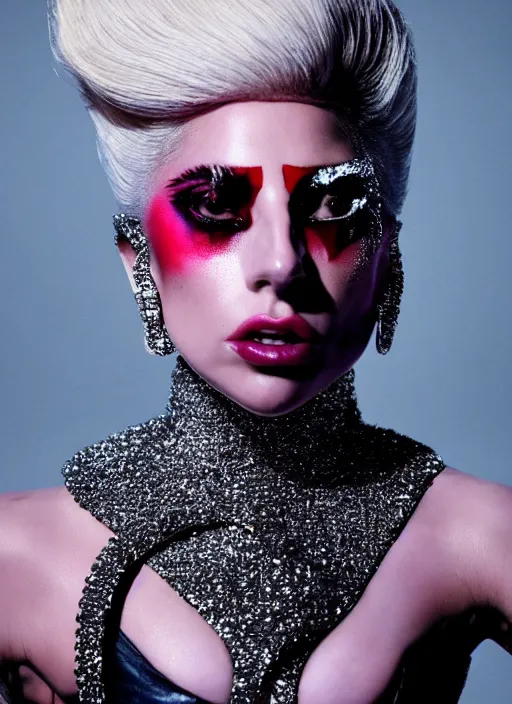 Image similar to lady gaga by nick knight, born this way, born this way album, red weapon 8 k s 3 5, cooke anamorphic / i lenses, highly detailed, cinematic lighting