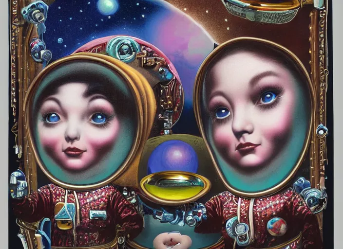 Image similar to the space band, lowbrow, matte painting, 3 - d highly detailed, in the style of mark ryden,