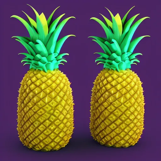 Prompt: 3 d pineapple