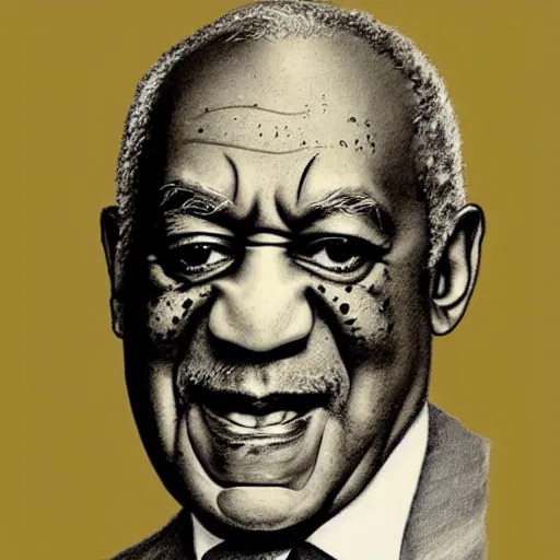 Prompt: bad pencil portrait of bill cosby